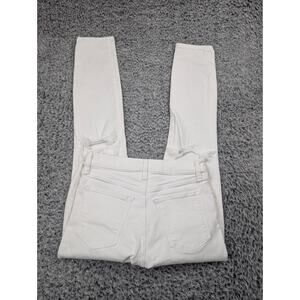 Abercrombie & Fitch Jeans Women 4 White High Rise Super Skinny Distressed Denim